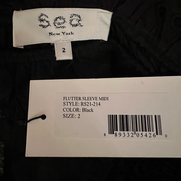 ❤️NWT SEA NEW YORK INGRID Eyelet Ruffle Flutter Dress❤️ - Picture 7 of 9